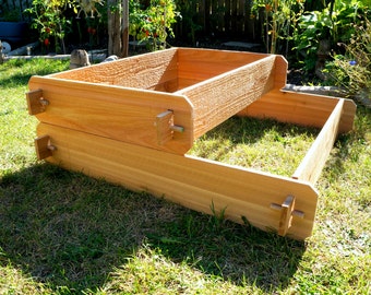 Raised Garden Bed 2 Tier Cedar, Raised Planters Raised Beds Wooden Planter Boxes Outdoor Planters Large Planter Herb Garden Vegetable Garden