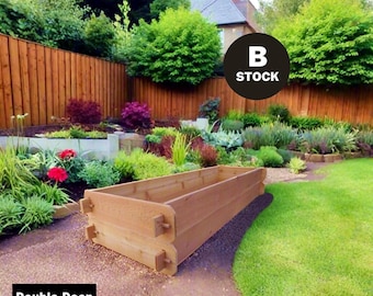 B-Stock TWO 2x6 Cedar Raised GARDEN BED Set Raised Planters Vegetable Garden Herb Garden Outdoor Planter Rustic Planter Cottage Garden Decor