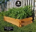 B-STOCK Cedar Raised Garden Bed Deep Kit (Double 3x6) Easy Garden Bed DIY Raised Bed Gardening Gift Idea Gardener Christmas Retirement Gift