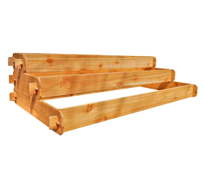 Cedar Raised Garden Bed Kit Large 3 Tier 1x6 2x6 3x6 Image 0 1