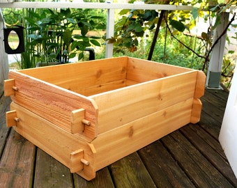 Cedar Raised Garden Bed Deep Kit (Double 2x3) - Christmas Gift for Gardener Wedding Gift for Her Housewarming Gift for Mom Dad