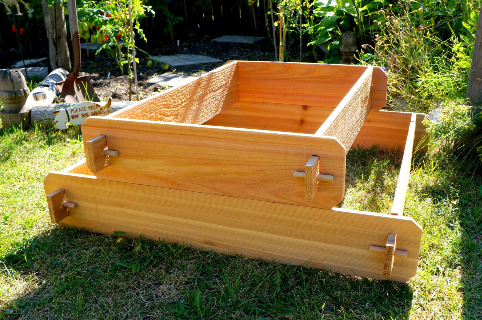 Raised Garden Bed 2 Tier Cedar Raised Planters Raised Beds Etsy