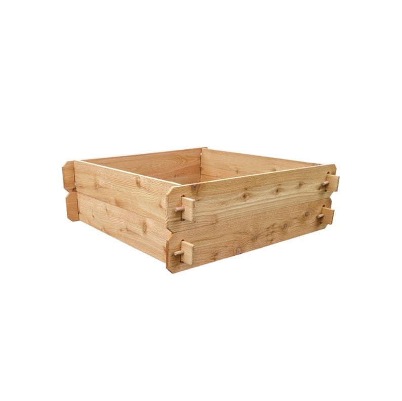 3X3 Cedar Garden Bed Kit – Elevated Planter for Vegetables, Flowers & Herbs | Handcrafted USA Gardening Box | Tool-Free Outdoor DIY Gift image 2
