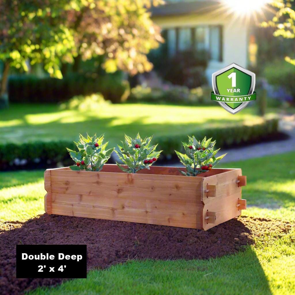 Timberlane Gardens Easy Raised Garden Bed Kit Double Deep 48