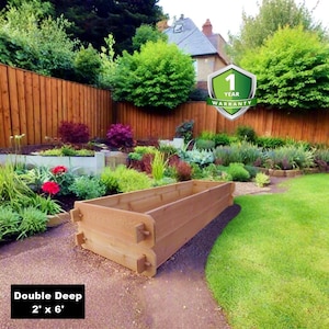 2x6 Cedar Raised GARDEN BED Set Raised Planters Vegetable Garden Herb Garden Outdoor Planter Rustic Planter Box School Cottage Garden Decor
