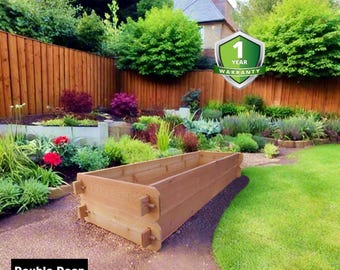 2x6 Cedar Raised GARDEN BED Set Raised Planters Vegetable Garden Herb Garden Outdoor Planter Rustic Planter Box School Cottage Garden Decor