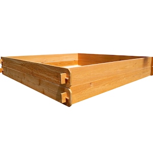 Cedar Raised Garden Bed Deep Gardening Kit (Double 6x6) Vegetable Garden School Large Outdoor Cedar Planter Gardening Present Raised Planter