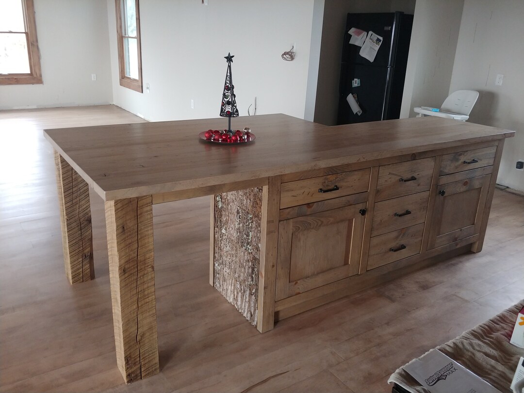 Custom Kitchen Island With Seating Area - Handmade, Lifetime Warranty ...
