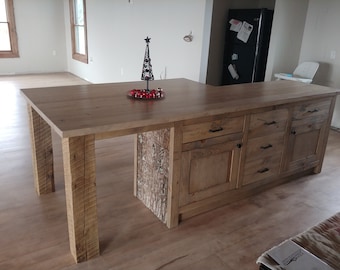 Custom Kitchen Island With Seating Area - Handmade, Lifetime Warranty, Premium Hardware, Free Shipping, USA Made