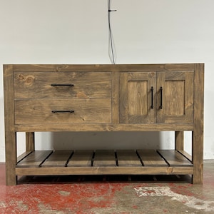 Ready to ship now - Custom Single Sink Vanity Model 1060 - Handmade, Lifetime Warranty, Premium Hardware, Free Shipping, USA Made