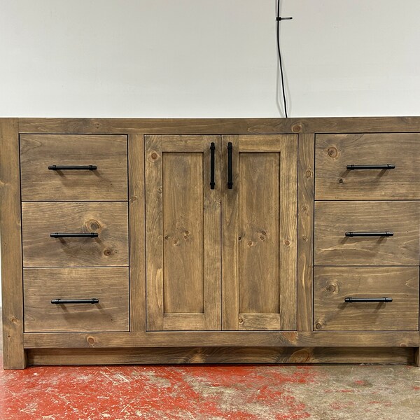 Sofort versandfertig - Custom Single Sink Vanity Modell 1085 - Handgemacht, lebenslange Garantie, Premium-Hardware, kostenloser Versand, hergestellt in den USA