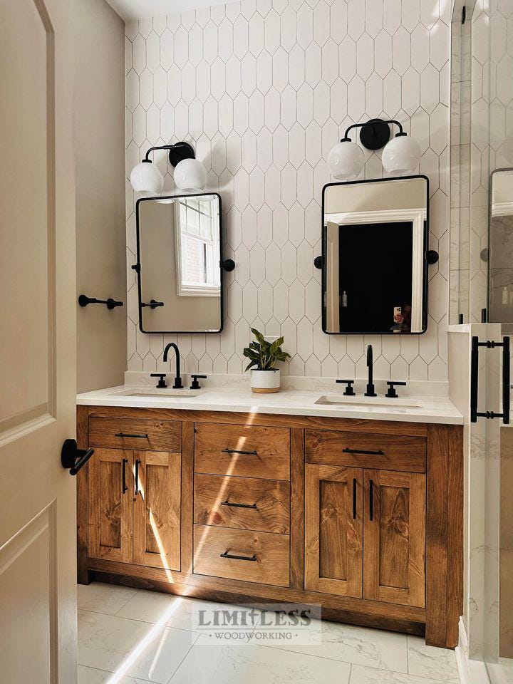 Double Sink Vanity 48 Inches Etsy UK
