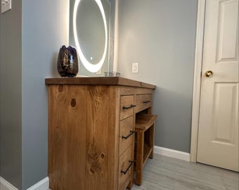 Custom Make up Vanity Handmade, Lifetime Warranty, Premium