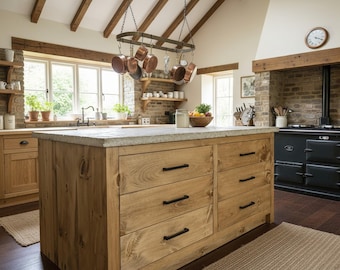 Custom Kitchen Island With Seating Area - Handmade, Lifetime Warranty ...