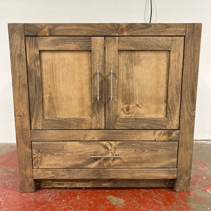 Custom Single Sink Vanity - MODEL 1092 - Handmade, Lifetime Warranty, Premium Hardware, Free Shipping, USA Made