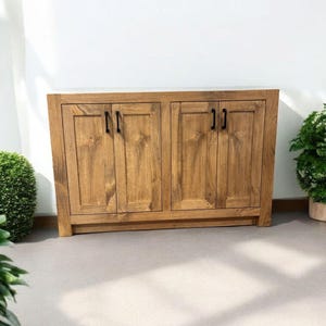 Custom Double Sink Vanity - Handmade, Lifetime Warranty, Premium Hardware, Free Shipping, USA Made