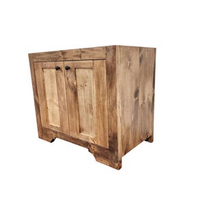 Custom Solid Wood Vanity, Modern Traditional Storage Single Sink, Premium Cabinet, Oak Handcrafted Lifetime Warranty Bathroom Cabinet