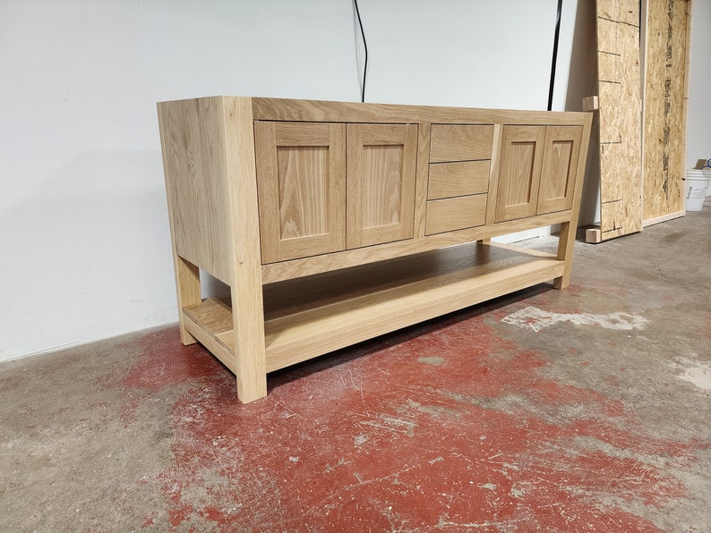 Custom Oak Double Sink Bathroom Vanity Handmade Lifetime - Etsy