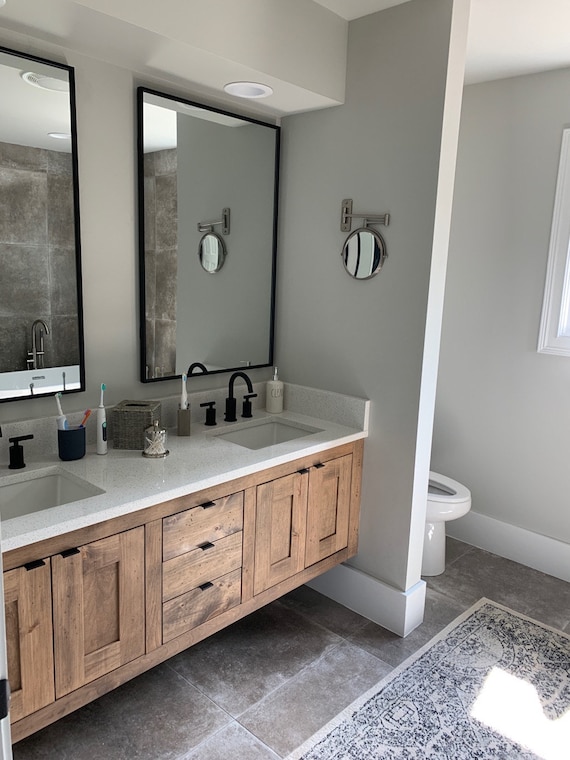 Floating double sink vanity deals