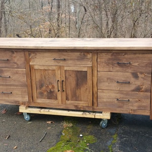 Custom Kitchen Island - Handmade, Premium Hardware, Lifetime Warranty, Free Shipping, USA Made