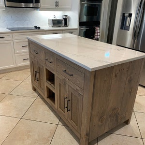 Custom Kitchen Island - Handmade, Lifetime Warranty, Premium Hardware, Free Shipping, USA Made - MODEL 1062