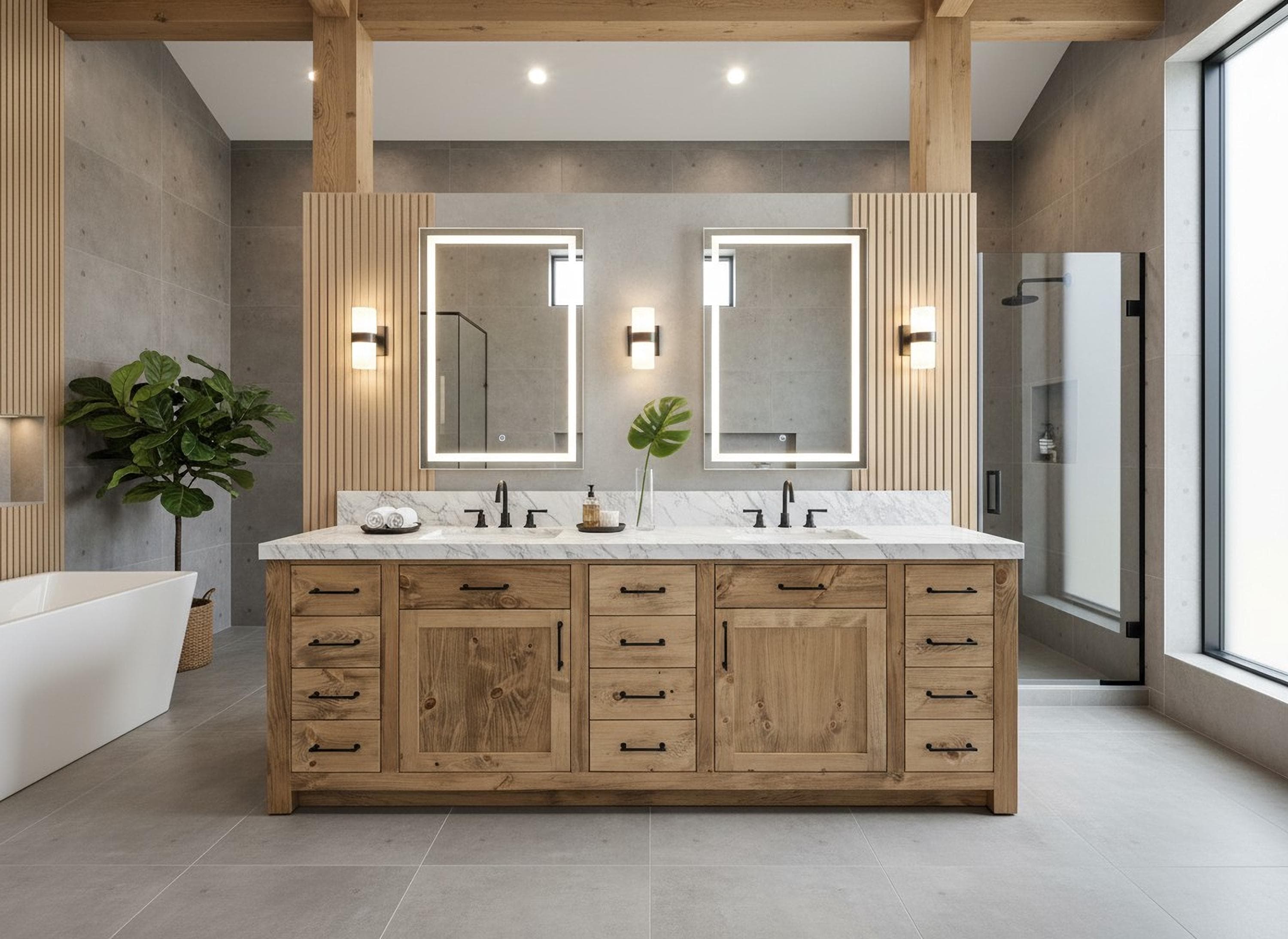 Custom Double Sink Vanity - Handmade, Lifetime Warranty, Premium ...