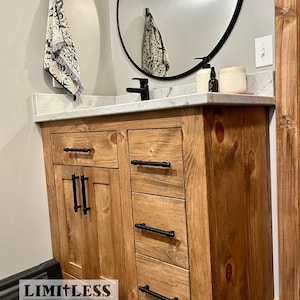 Custom Single Sink Vanity - Handmade, Lifetime Warranty, Premium Hardware, Free Shipping, USA Made