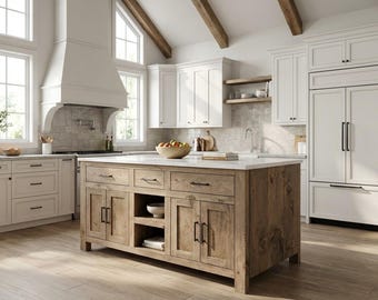 Pillar - Kitchen Island - Handmade, Lifetime Warranty, Premium Hardware, Free Shipping, USA Made