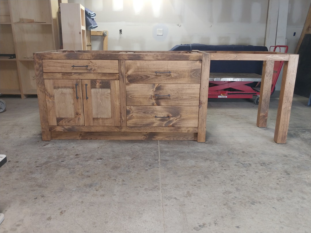 Custom Kitchen Island With Seating Area Handmade, Lifetime Warranty on ...