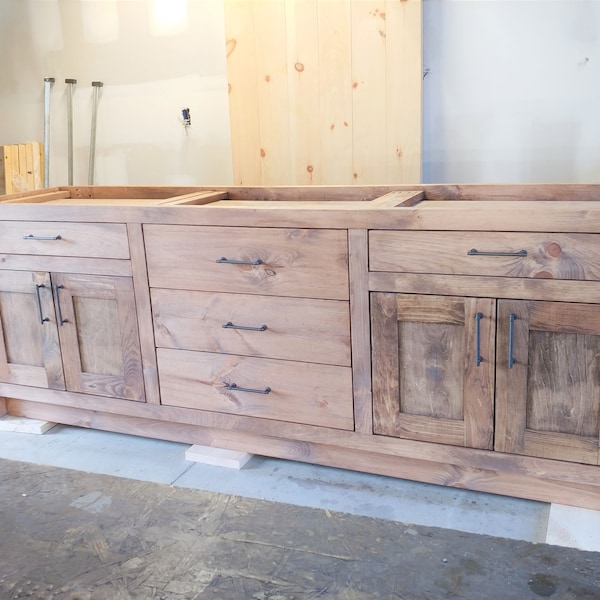 Custom Kitchen Island - Handmade, Lifetime Warranty, Premium Hardware, Free Shipping, USA Made