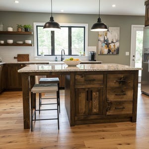 Custom Kitchen Island With Seating Area - Handmade, Lifetime Warranty ...