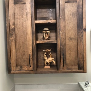Over the toilet cabinet - Handmade, Lifetime Warranty, Premium Hardware, Free Shipping, USA Made