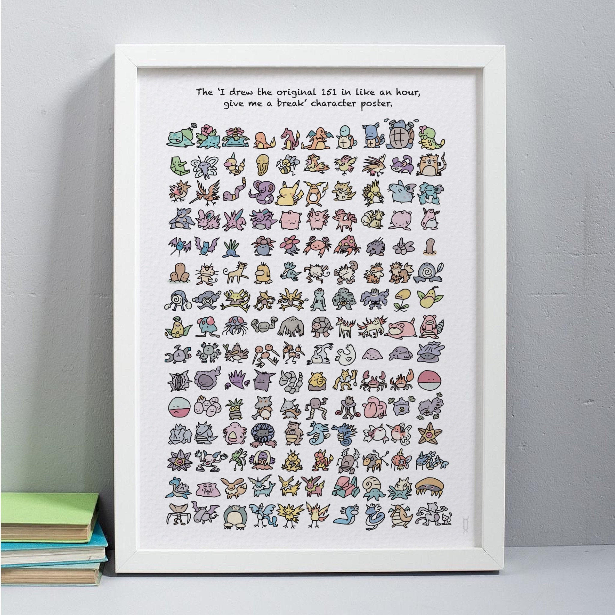 Pokemon - TV Show/Gaming Poster/Print (Kanto 151 - All 151 Pokemons) (Size:  24 inches x 36 inches) (Black Poster Hanger) : : Home & Kitchen