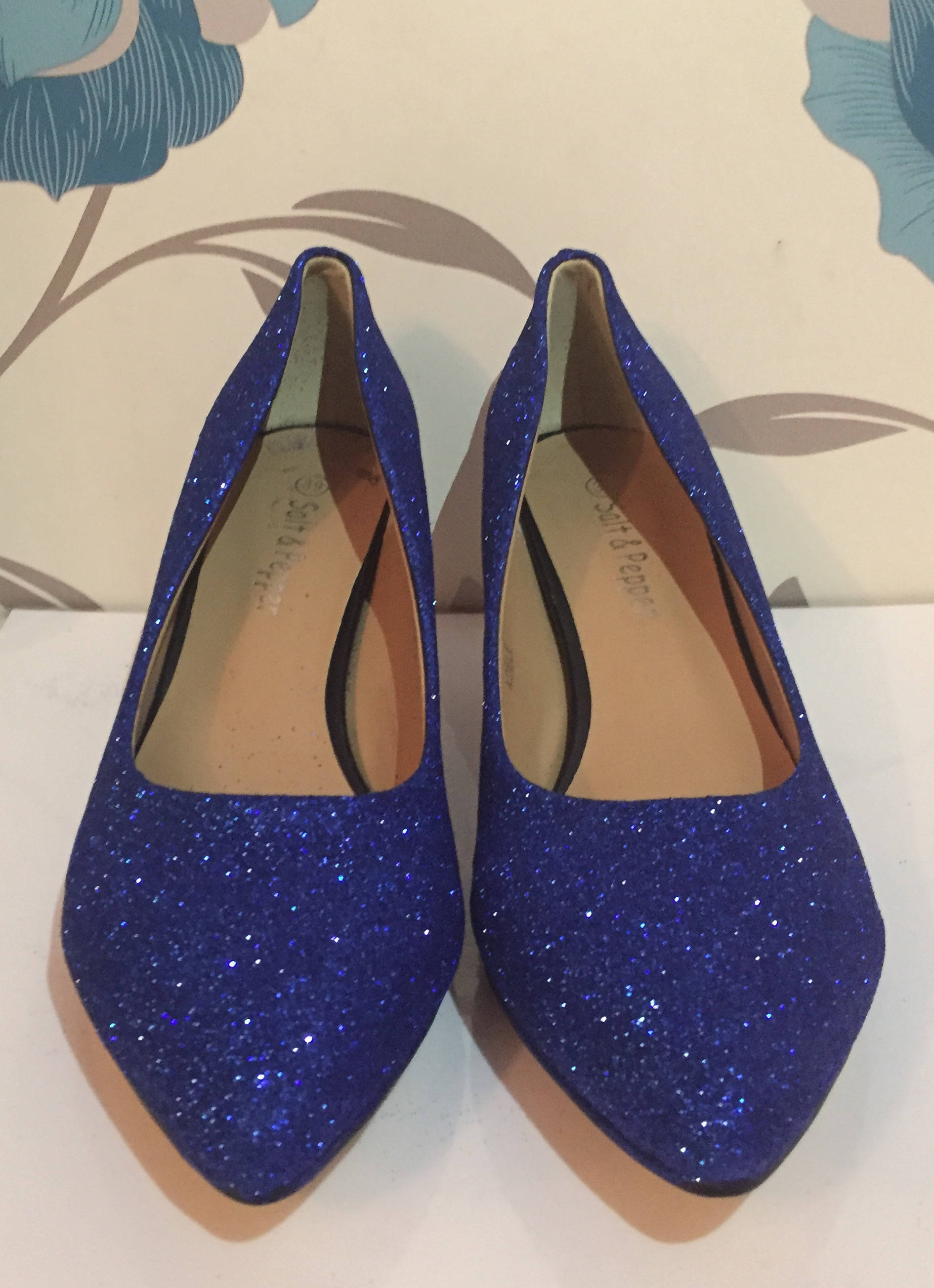 Royal Blue Glitter Heels Royal Blue Bridal Shoes - Etsy