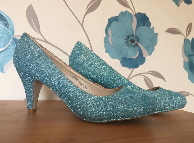 blue sparkly shoes uk