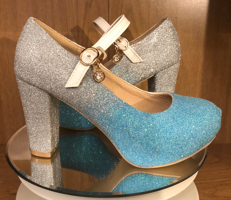 blue sparkly shoes uk