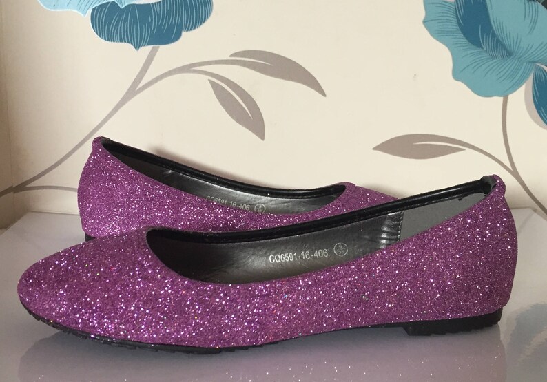 purple flat shoes uk