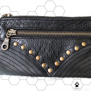 Steampunk Vegan Leather Wallet Purse