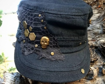 Unisex Skull Studs Gothic Hat