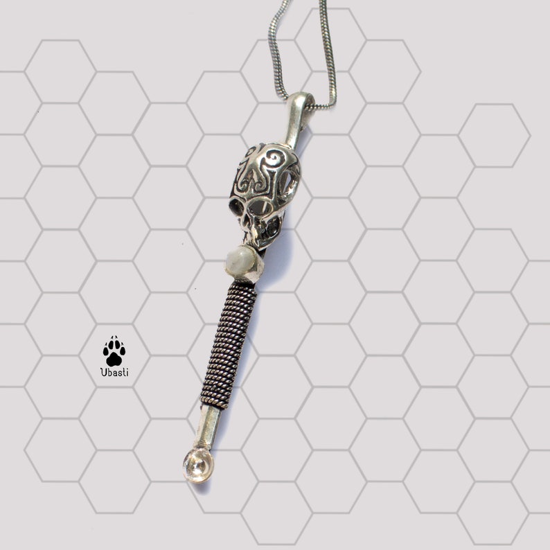 Skull Pendant With Gemstone