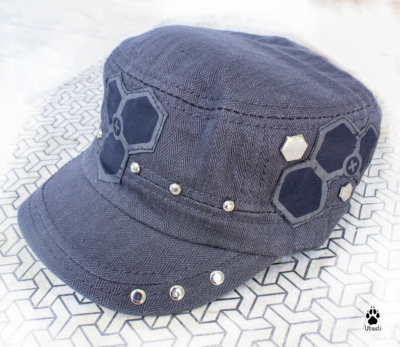 Unisex Hexagon Hive Geometric Studs Hat image 2