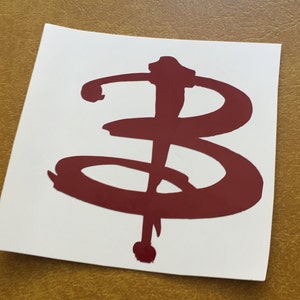 Buffy the Vampire Slayer logo letter B vinyl sticker decal