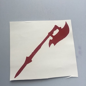 Buffy the Vampire Slayer scythe for the chosen one vinyl sticker decal