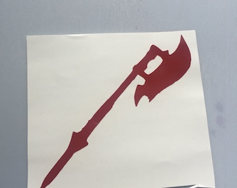 Buffy the Vampire Slayer scythe for the chosen one vinyl sticker decal