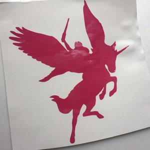 She-Ra Princess of Power on Swiftwind pink glossy vinyl sticker decal