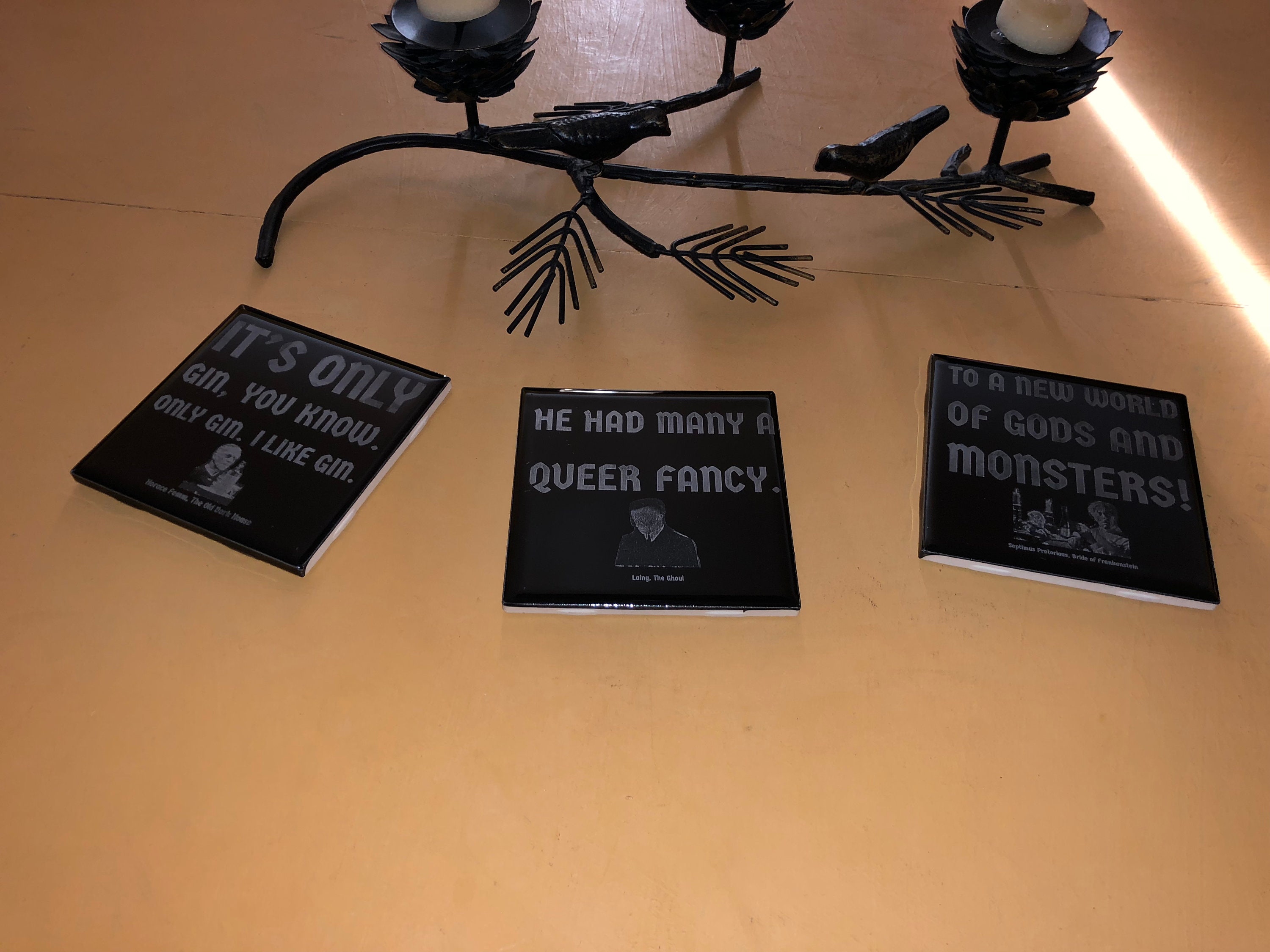 Ernest Thesiger Quotation Engraved Tiles for Coasters / Home Etsy