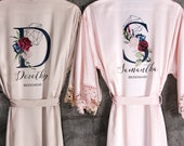 Bridesmaid Robes Lace, Bridal Robes Personalized, Bridesmaid Robes, Wedding Robe, Bridal Party Robes, Bridesmaid Robes Set, Bride Robe