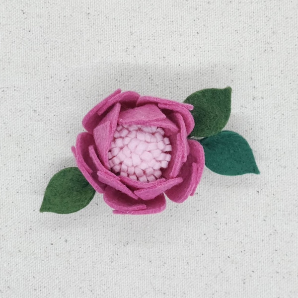 Peony Flower Hair Clip/Brooch Pin/Adult/Child