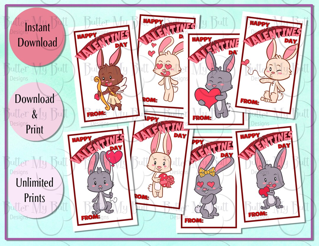 bunny-valentine-cards-printable-instant-download-kids-valentine-s-day-cards-etsy