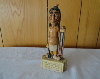 Vintage Selcol 1960's Native Indian Thermometer, very rare, from the UK